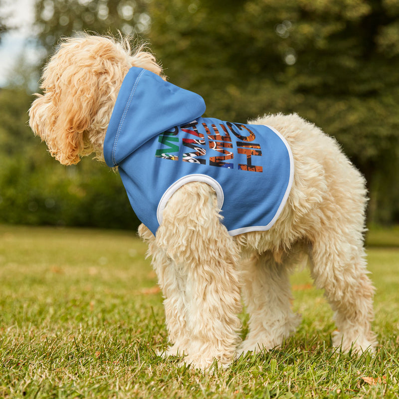 MMMH Pet Hoodie: Light Blue | Graffiti