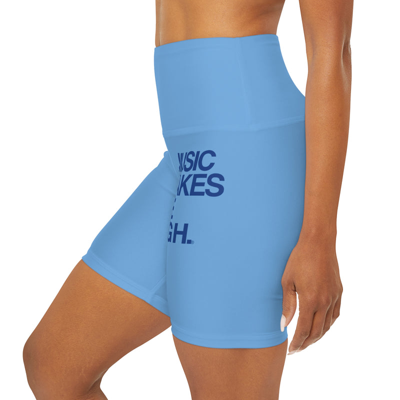 MMMH Yoga Shorts: Light Blue | Blue