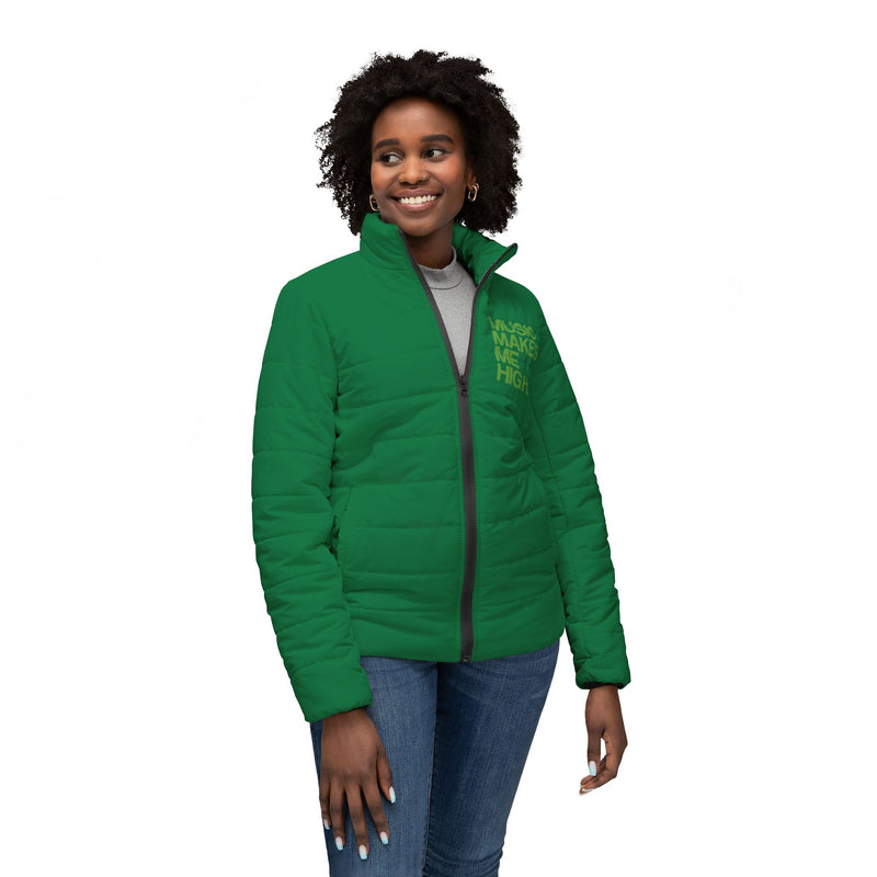 MMMH Women’s Puffer Jacket: Dark Green | Green