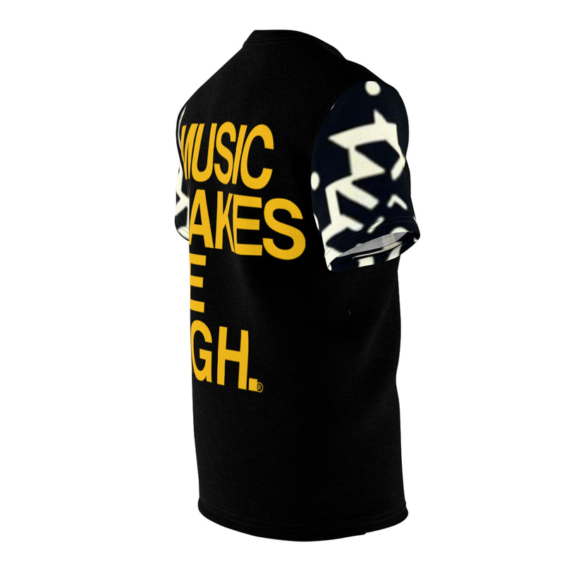 MMMH Unisex T-Shirt: Black Abstract/Black | Yellow