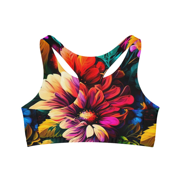 MMMH Sports Bra: Floral | White