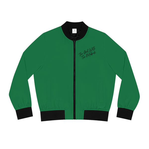 TGWTN Women's Bomber Jacket: Black | Dark Green