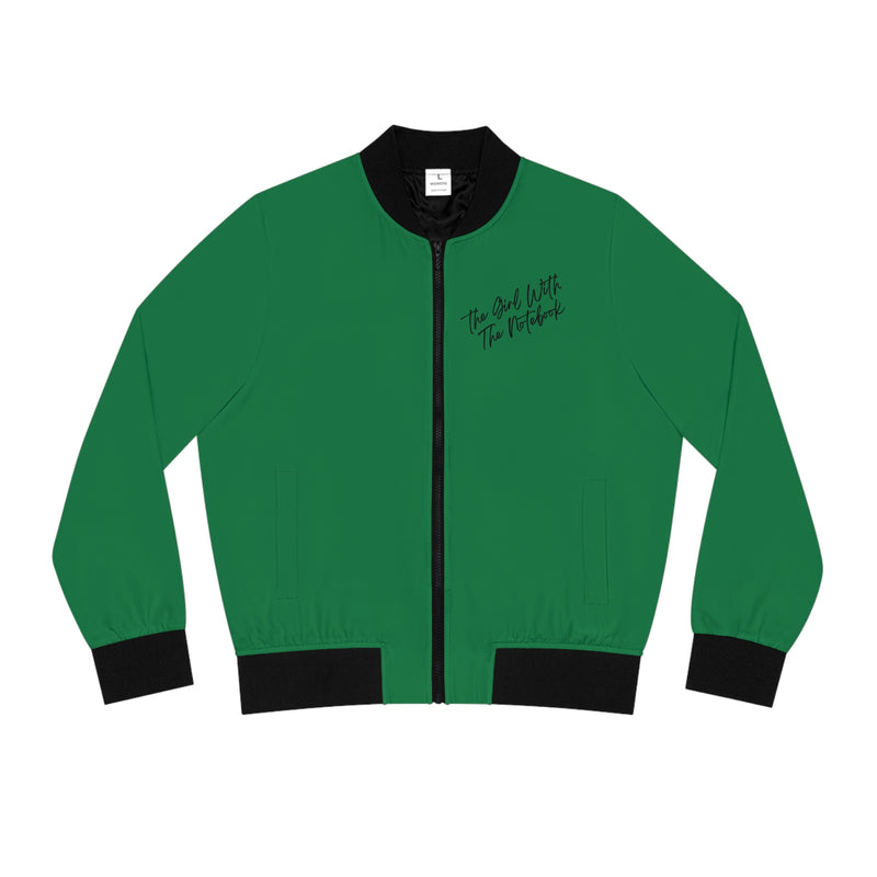 TGWTN Women's Bomber Jacket: Black | Dark Green