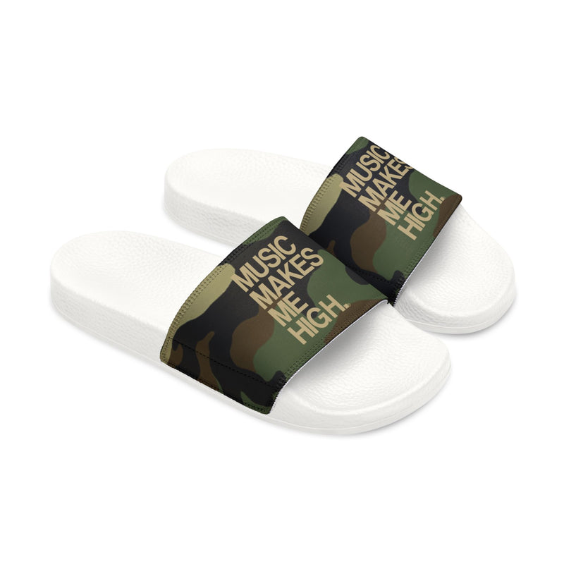 MMMH Unisex Sandals: Camo/White | Gold