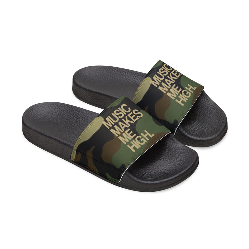 MMMH Unisex Sandals: Camo/Black | Gold