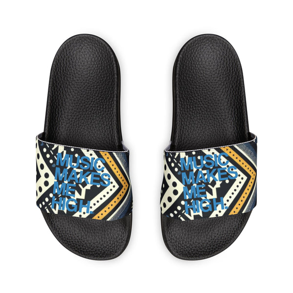 MMMH Unisex Sandals: Black Abstract | Blue