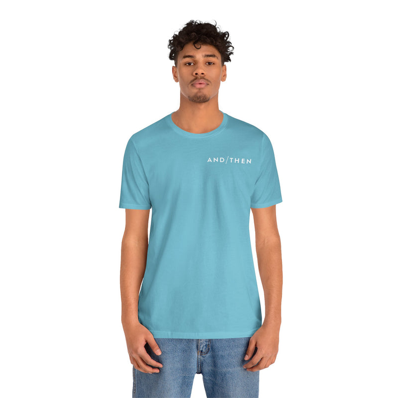 IJTT Unisex T-Shirt: AT Slash White | Turquoise