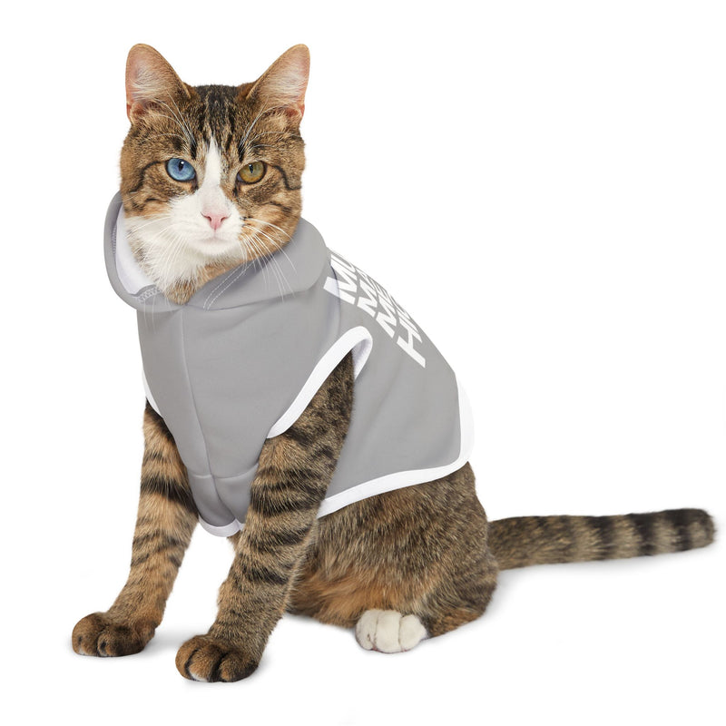 MMMH Pet Hoodie: Light Grey | White