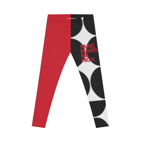 MMMH Leggings: Black Geo/Red | Red