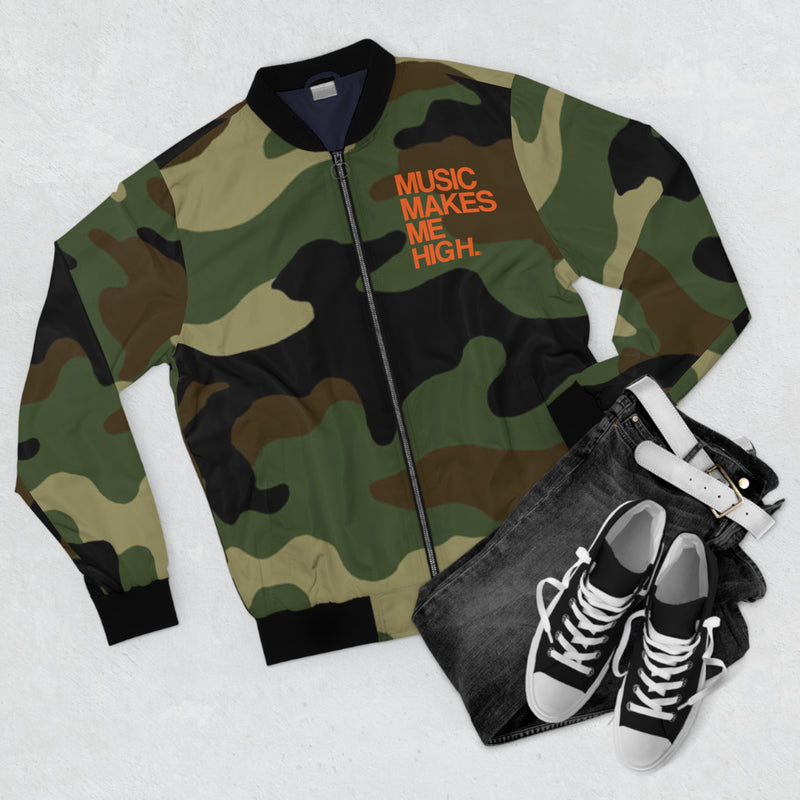 MMMH Unisex Bomber Jacket: Camo | Orange