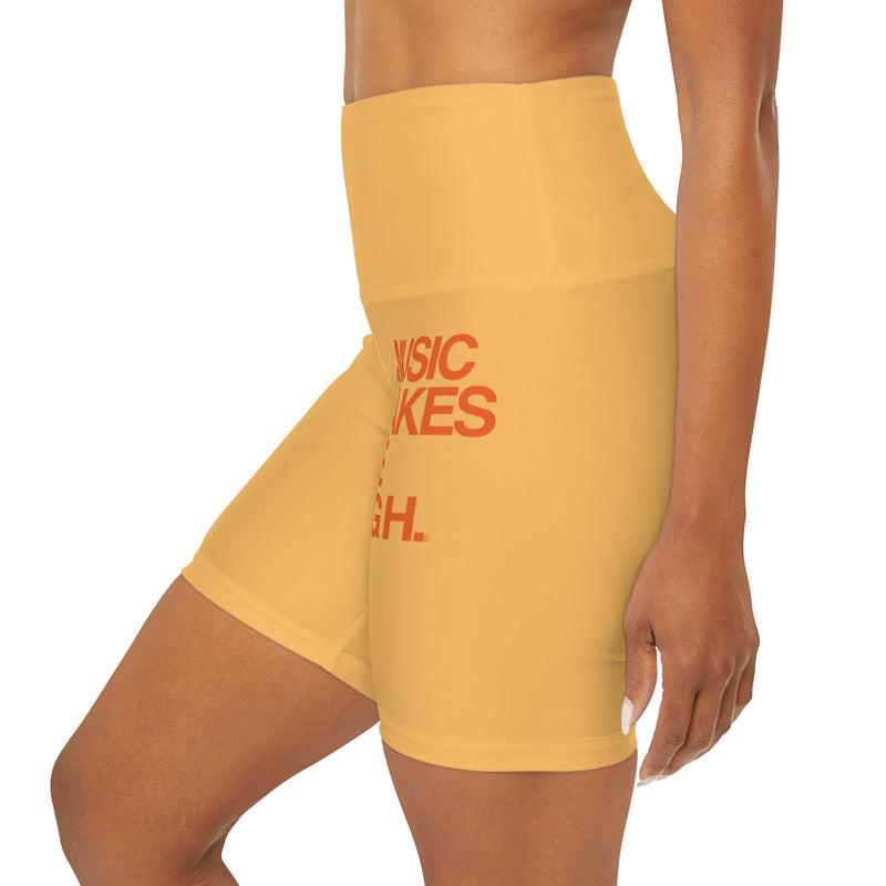 MMMH Yoga Shorts: Light Orange | Orange