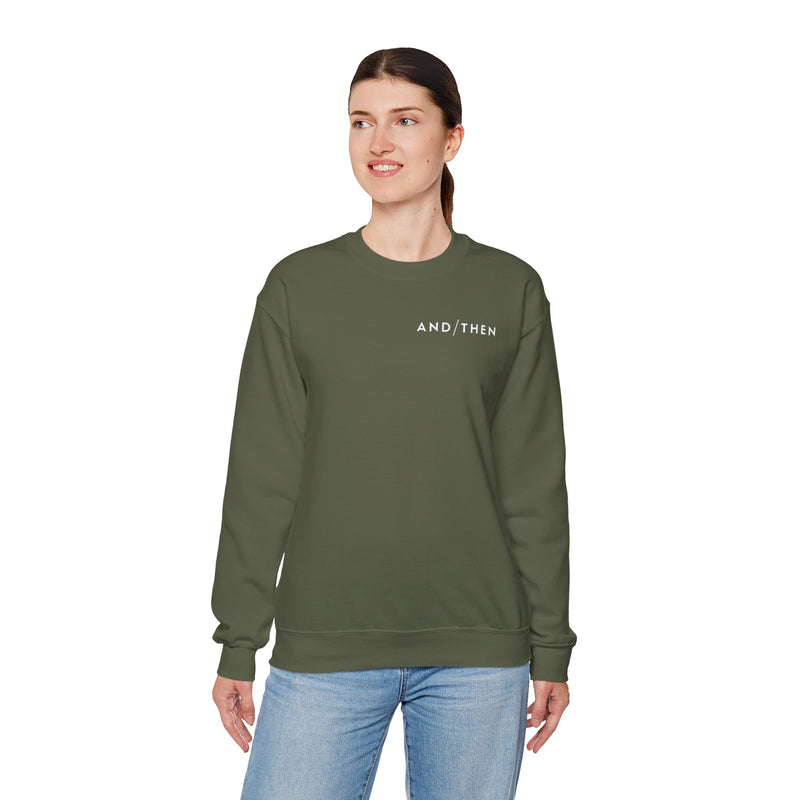 IJTT Unisex Sweatshirt: AT Slash White | Army Green