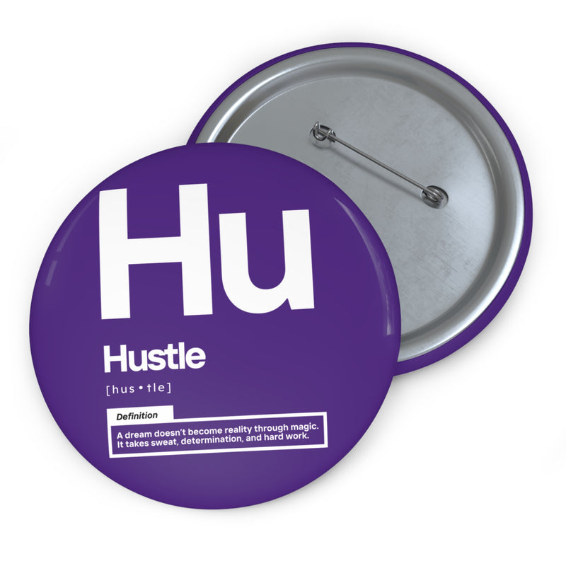 NOVL Round Pin: Hustle White | Purple