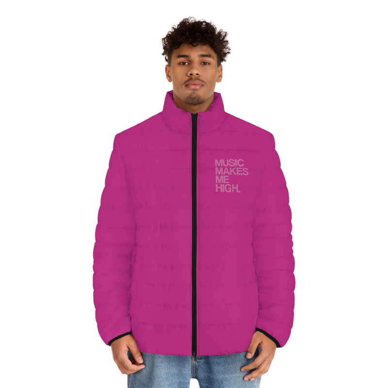 MMMH Men's Puffer Jacket: Pink | Light Pink