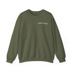 IJTT Unisex Sweatshirt: AT Slash White | Army Green