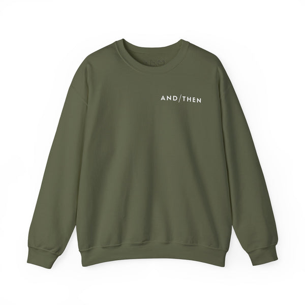 IJTT Unisex Sweatshirt: AT Slash White | Army Green