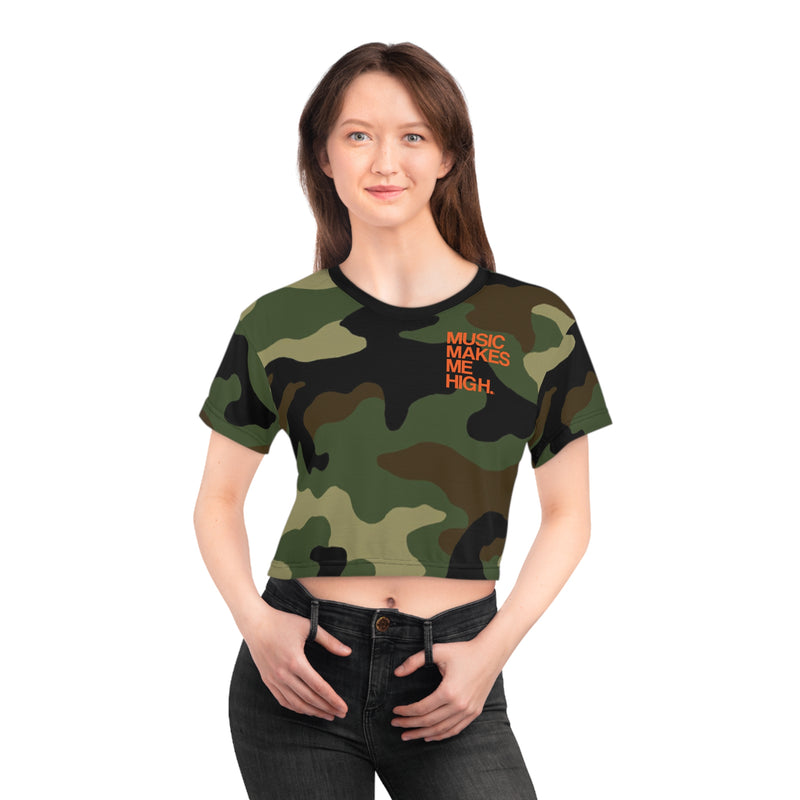 MMMH Cropped Top: Camo | Orange