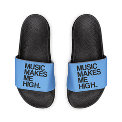 MMMH Unisex Slides: Light Blue/Black | Black