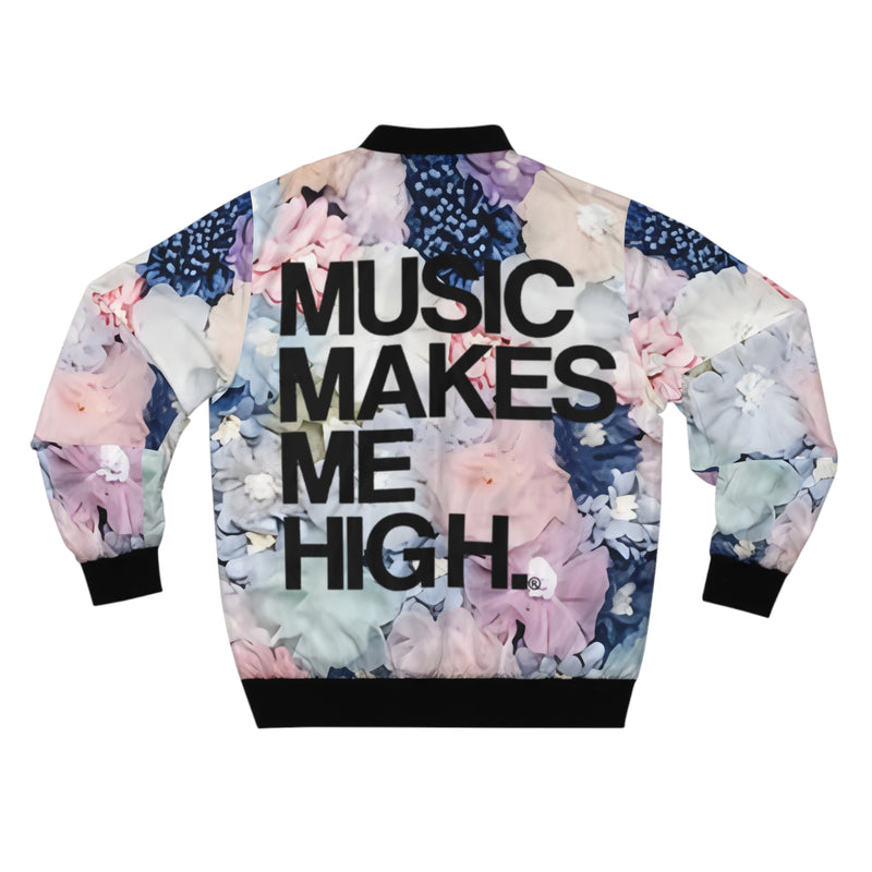 MMMH Unisex Bomber Jacket: Floral | Black