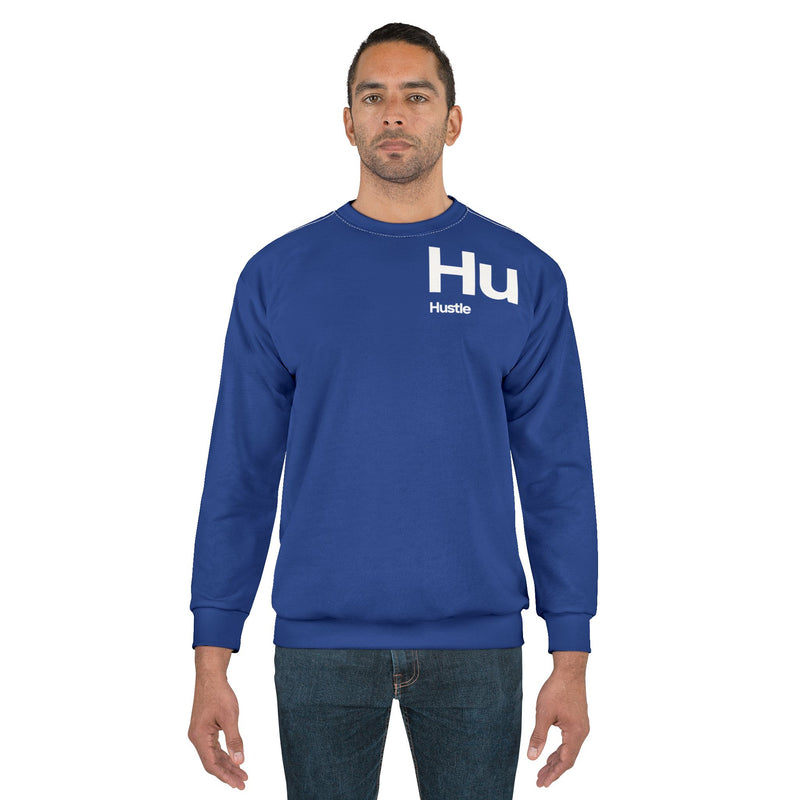 NOVL Unisex Sweatshirt: Hustle White | Dark Blue