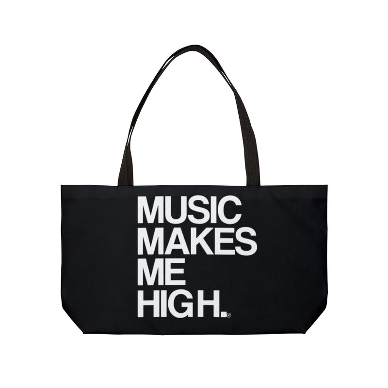 MMMH Weekender Bag (Black Handle): Black | White