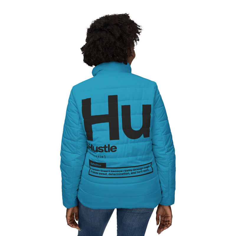 NOVL Women’s Puffer Jacket: Hustle Black | Turquoise