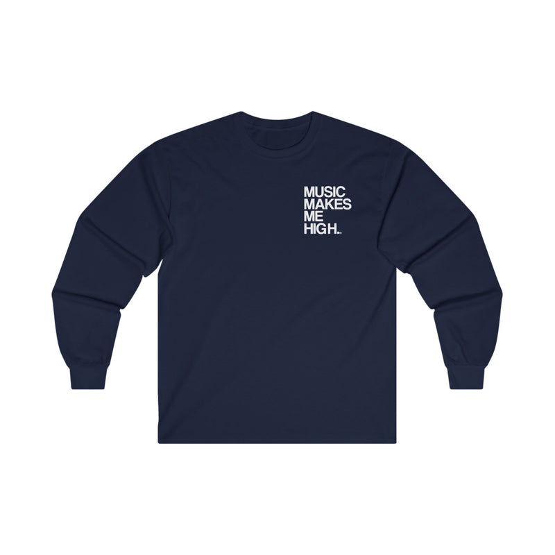 MMMH Unisex Long Sleeve Tee: Navy | White Lettering