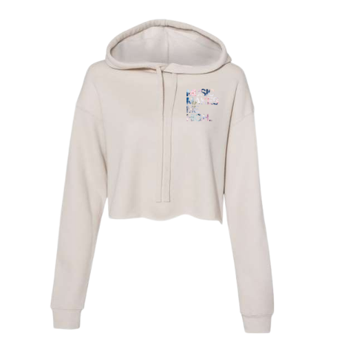 MMMH Cropped Hoodie: Heather Dust | Flowers