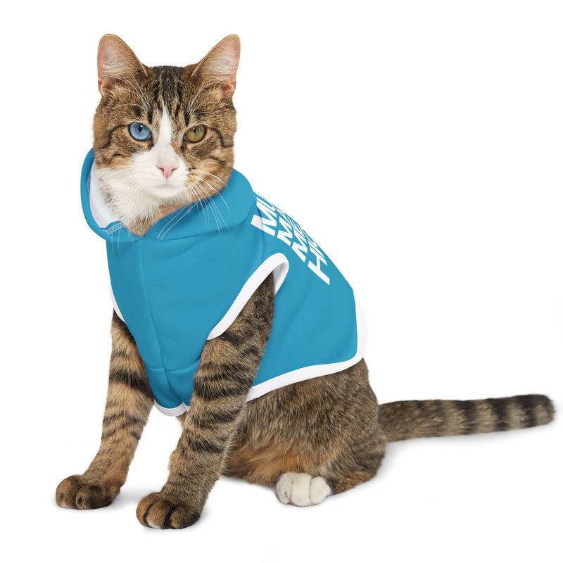 MMMH Pet Hoodie: Turquoise | White