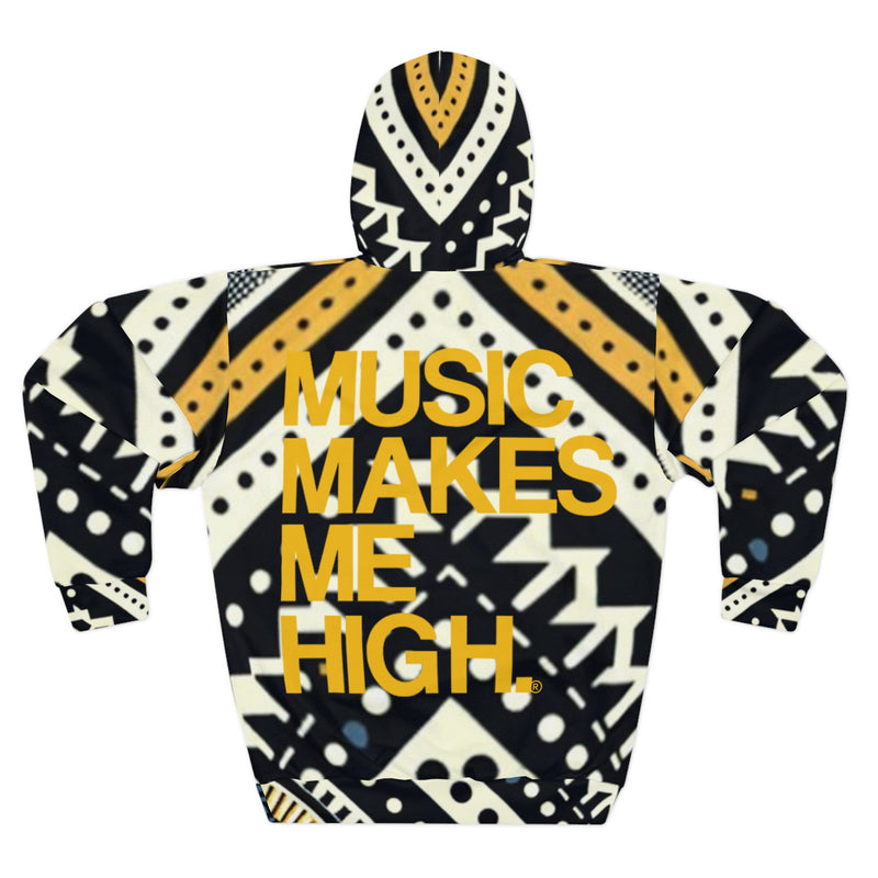 MMMH Unisex Hoodie: Black Abstract | Yellow