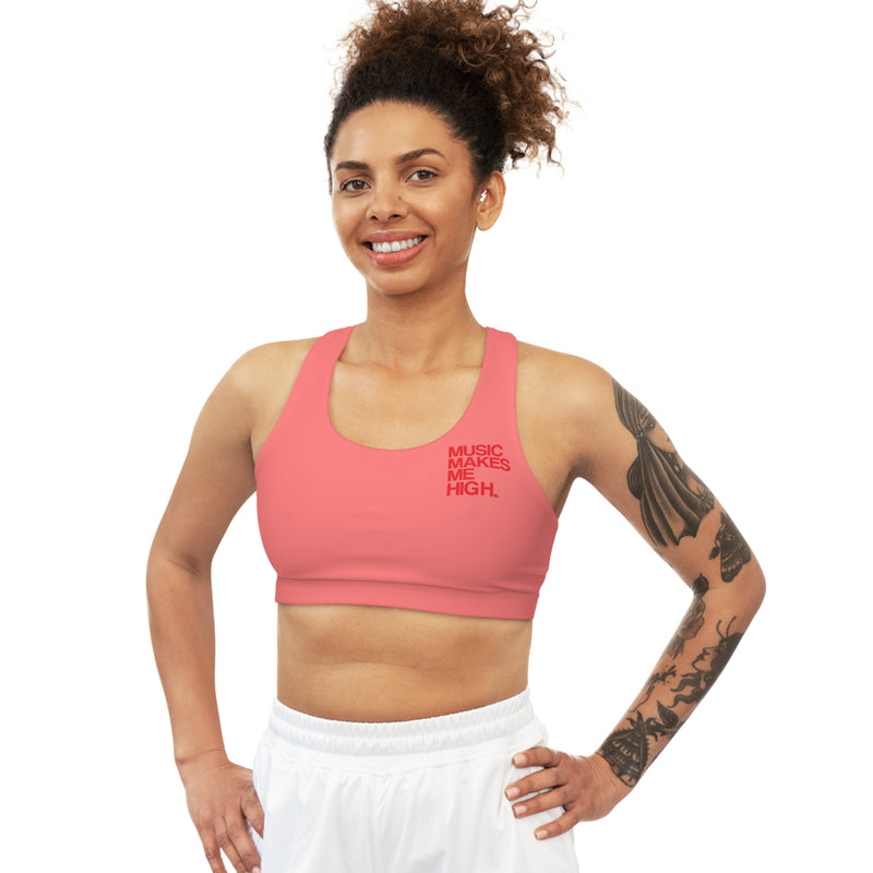 MMMH Sports Bra: Light Red | Red