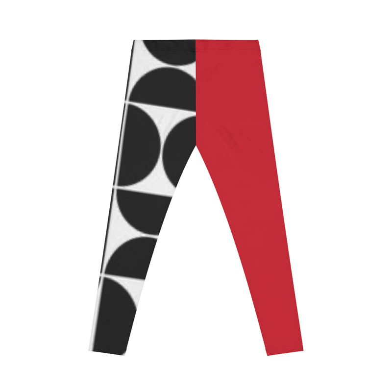 MMMH Leggings: Black Geo/Red | Red