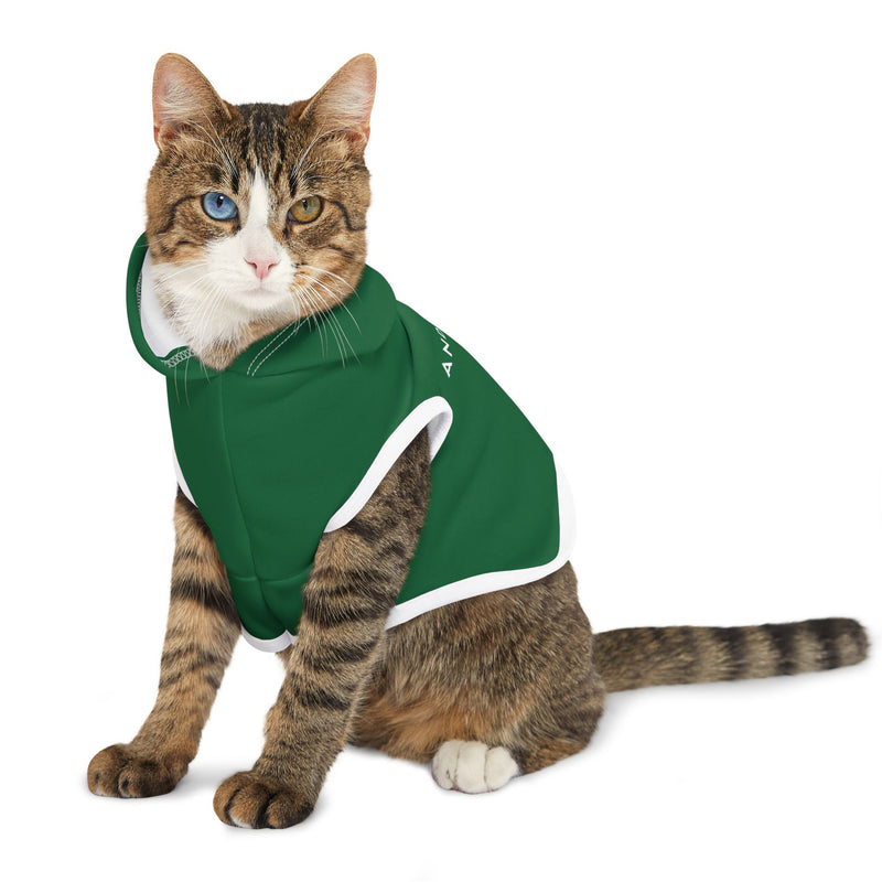 IJTT Pet Hoodie: AT Slash White | Kelly Green