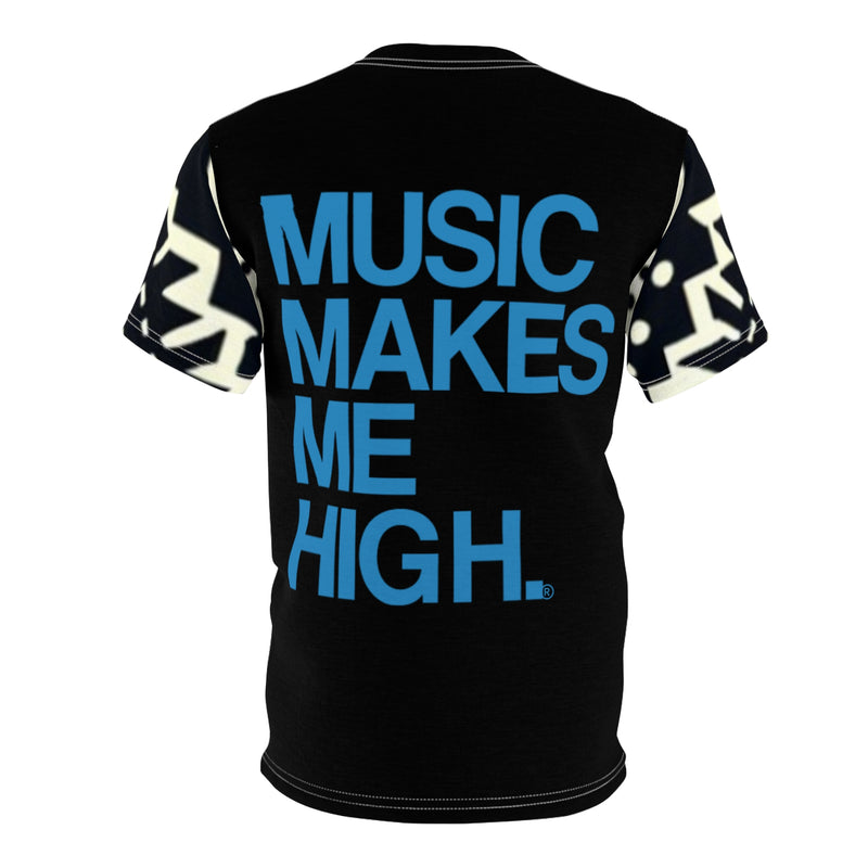 MMMH Unisex T-Shirt: Black Abstract/Black | Blue