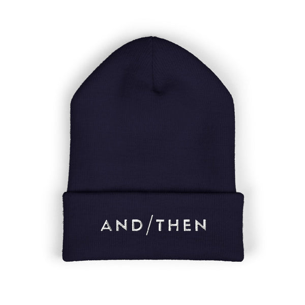 IJTT Beanie Hat: AT Slash White | Navy