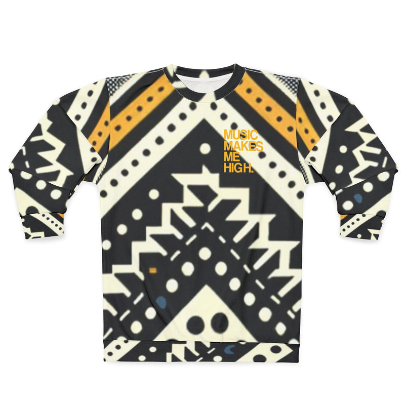 MMMH Unisex Sweatshirt: Black Abstract | Yellow