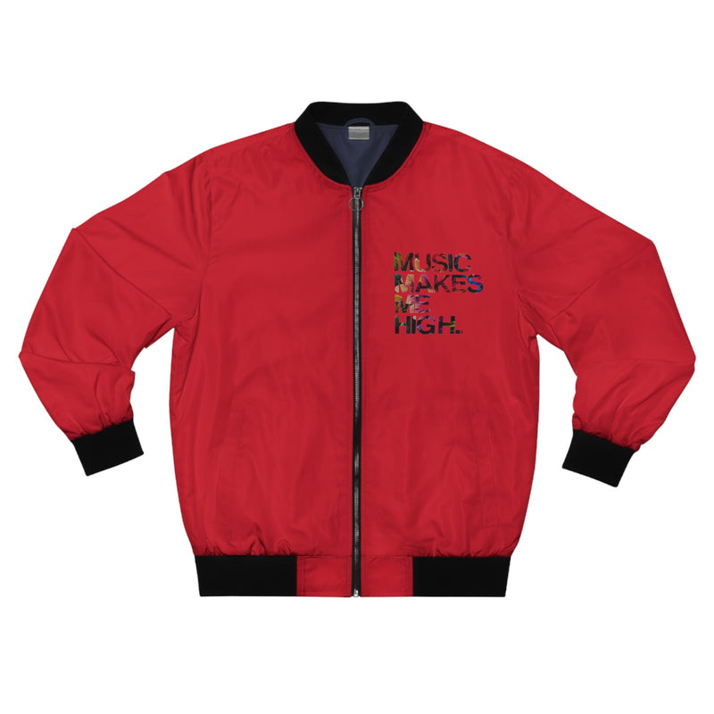 MMMH Unisex Bomber Jacket: Dark Red | Floral