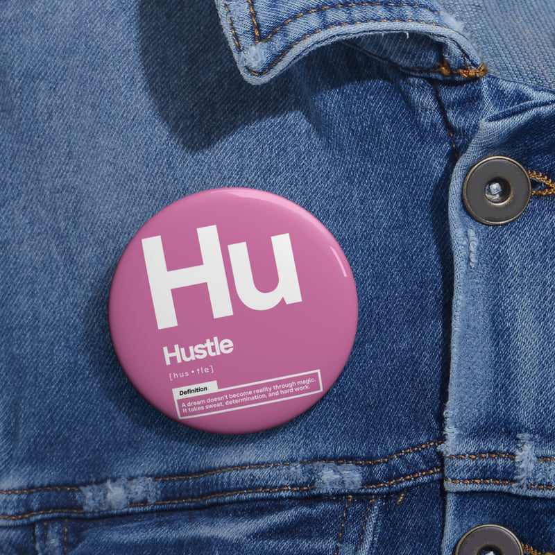 NOVL Round Pin: Hustle White | Light Pink