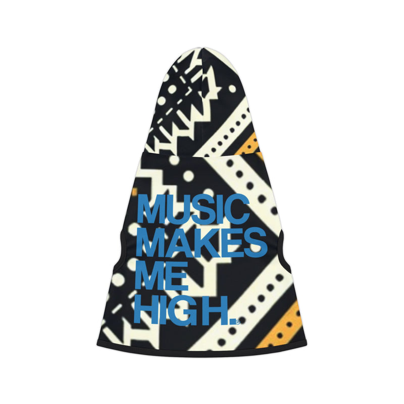 MMMH Pet Hoodie: Black Abstract | Blue