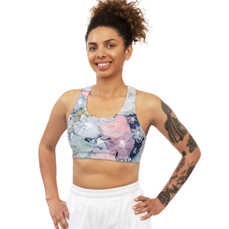 MMMH Sports Bra: Flowers | Light Pink