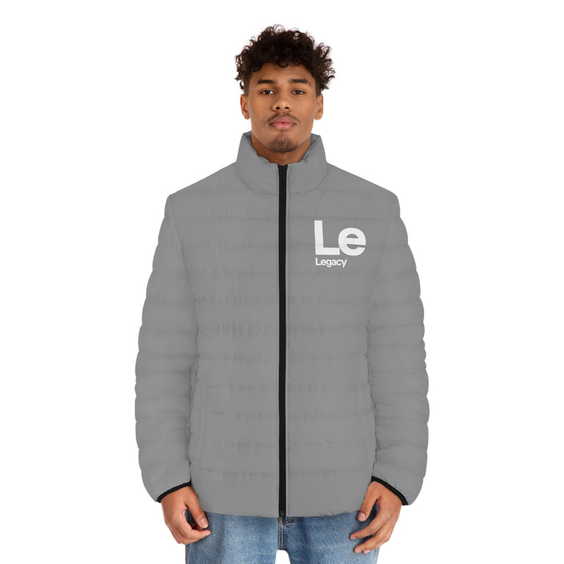 NOVL Men's Puffer Jacket: Legacy Grey | White