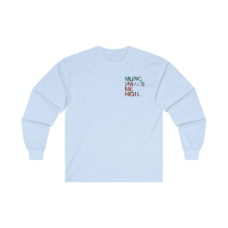 MMMH Unisex Long Sleeve Tee: Light Blue | Graffiti