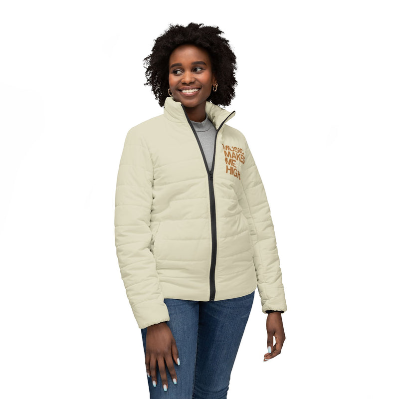 MMMH Women’s Puffer Jacket: Beige | Light Brown