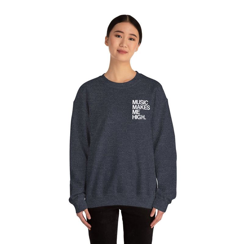 MMMH Unisex Sweatshirt: Heather Sport Dark Navy | White Lettering