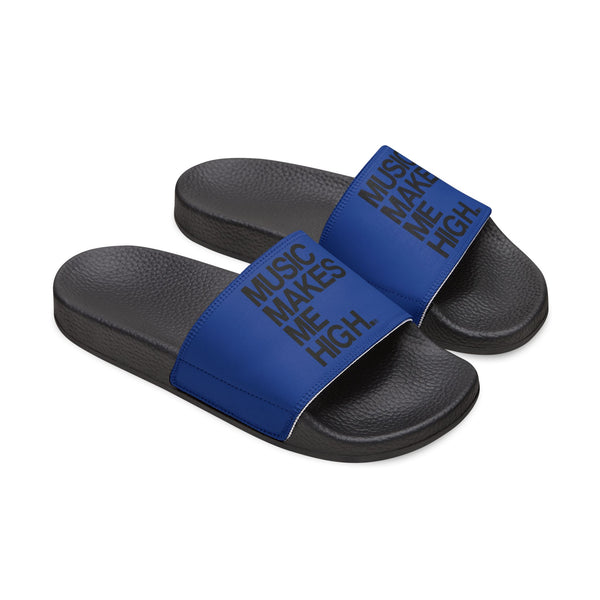 MMMH Unisex Slides: Dark Blue/Black | Black