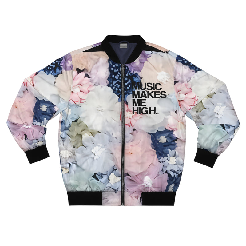 MMMH Unisex Bomber Jacket: Floral | Black