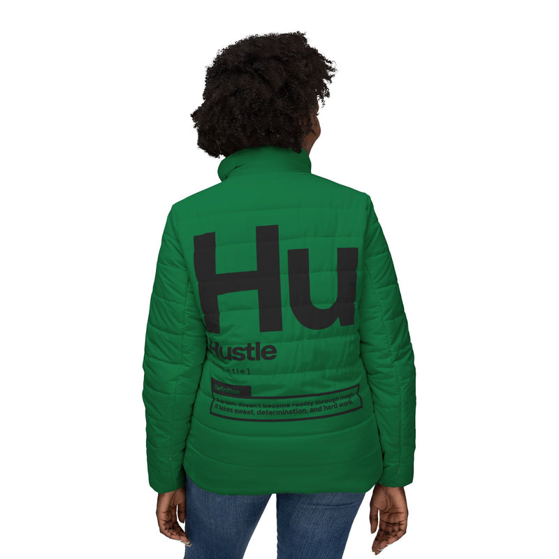 NOVL Women’s Puffer Jacket: Hustle Black | Dark Green