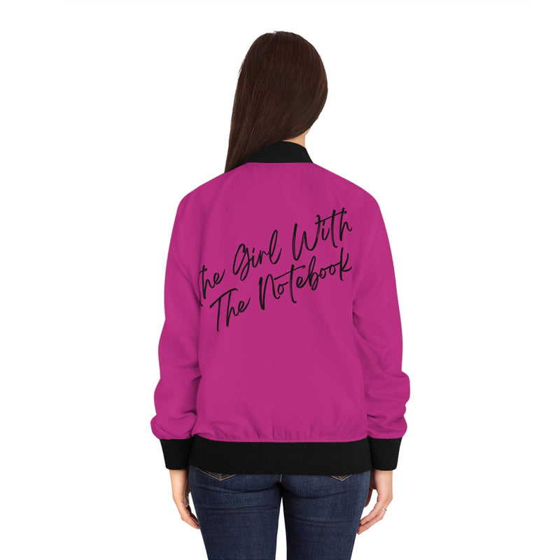 TGWTN Women's Bomber Jacket: Black | Pink