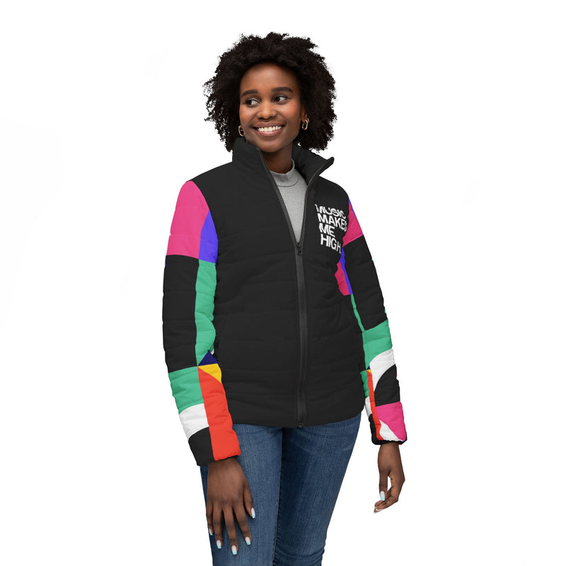 MMMH Women’s Puffer Jacket: Clement/Black | White