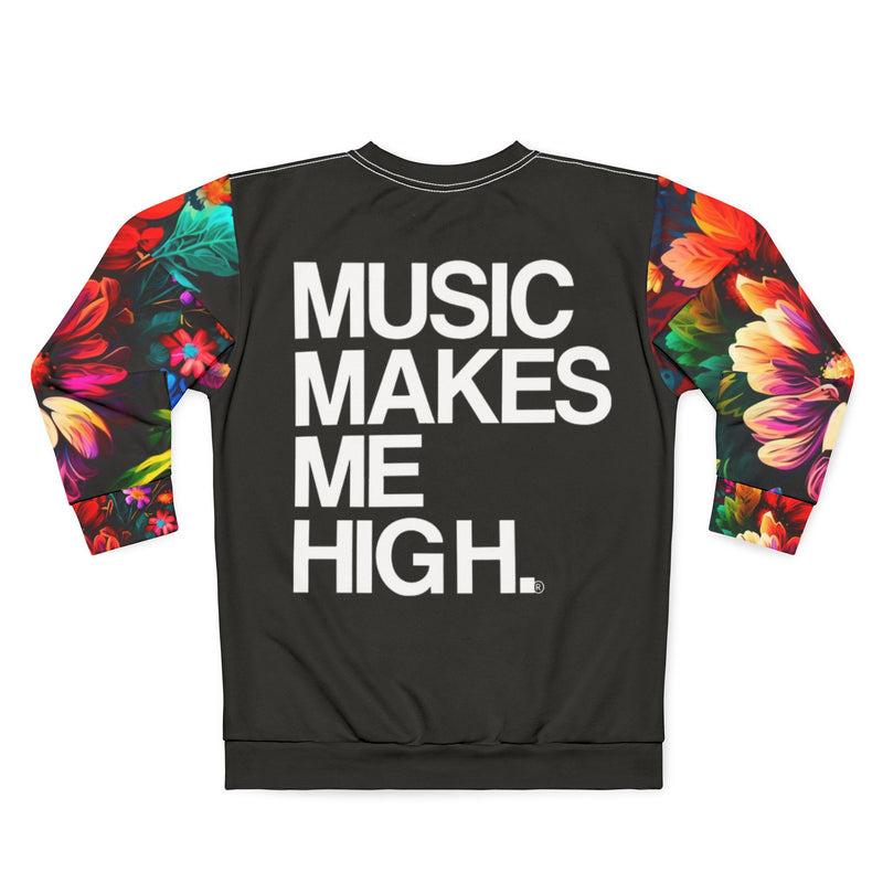 MMMH Unisex Sweatshirt: Floral/Black | White